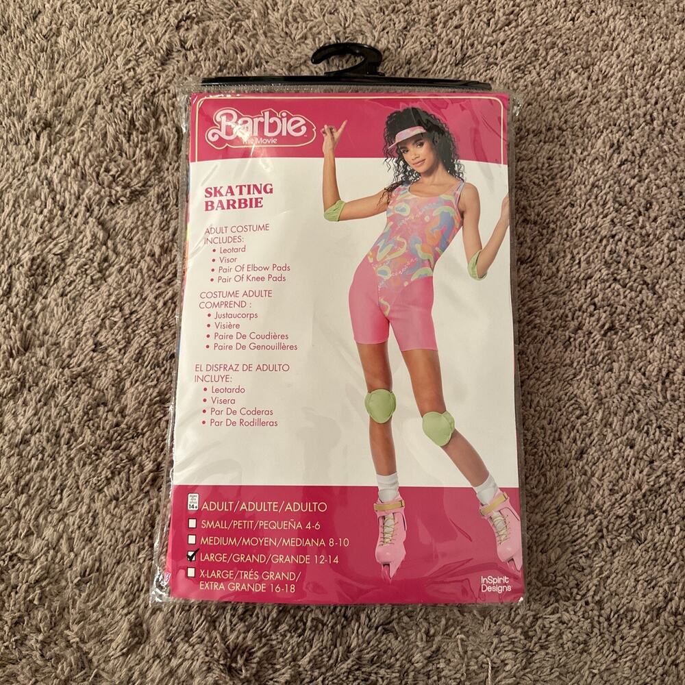 Adult Skating Barbie Halloween Costume, Size Large, 12-14